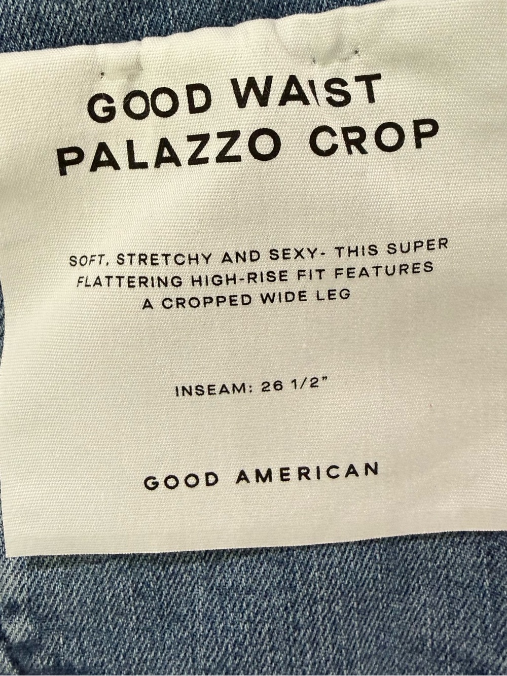 Good American Wide-Leg Denim Jeans in Medium Blue - Picture 4 of 7